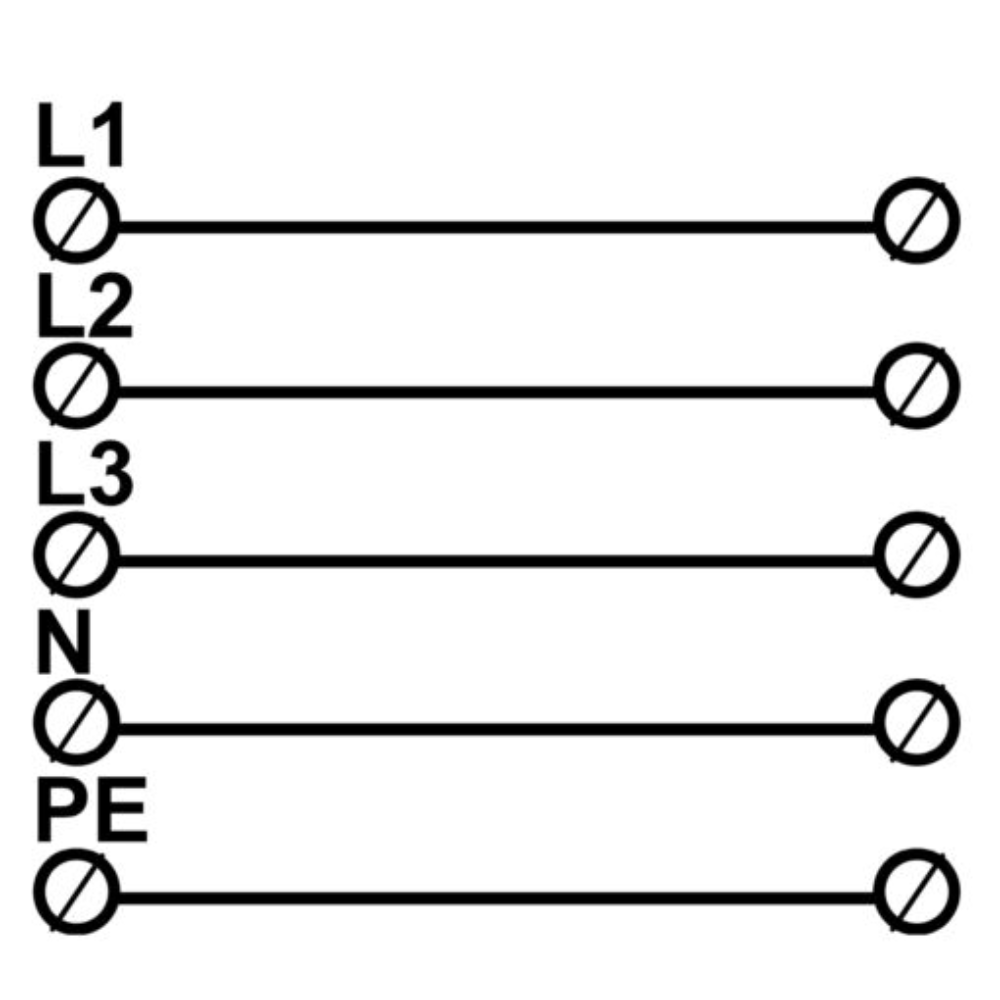 Złączka szynowa uniwersalna ETB 35/1x5 (L1,L2,L3,N,PE) Al/Cu elektryczna śrubowa 10 otworów do kabli Elektro Becov